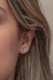 Heliophilia Silver Pendientes de Plata de Ley 925 con Oro Rosa y Circón Turquesa